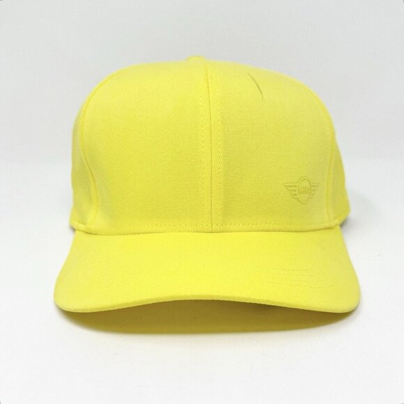 NEW MINI Cooper Cap BMW Group Hat Signet Lemon Yellow Adjustable Unisex One Size - Picture 1 of 14
